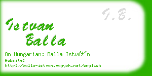 istvan balla business card